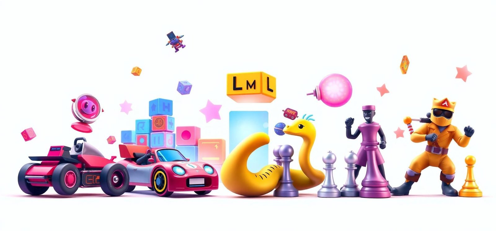 ChennaiPetals arcade banner featuring game characters